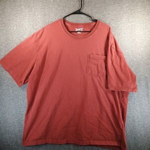 Duluth Trading Co Shirt Mens 2XL Red Long Tail Pocket Relaxed Workwear Outdoor